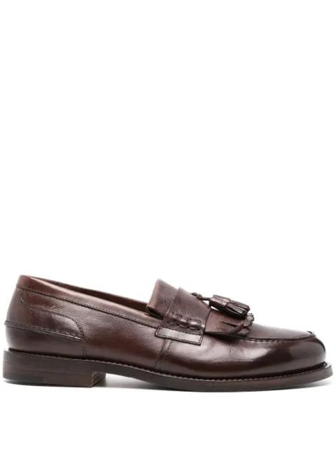 fringed tassel leather loafers by HENDERSON BARACCO