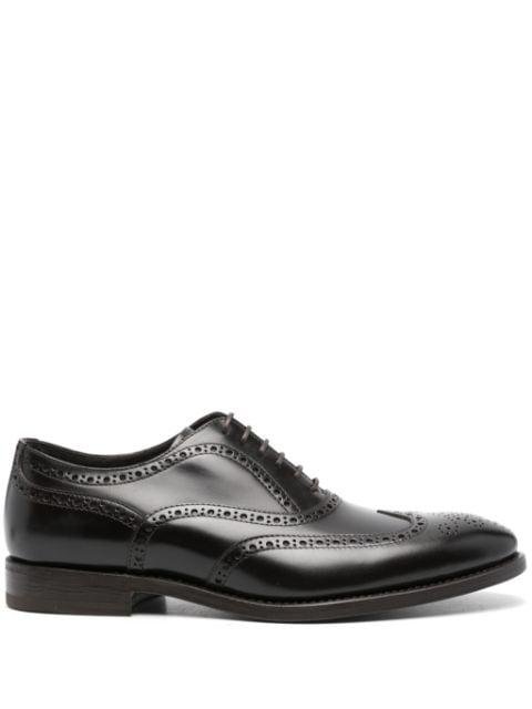 perforated-detail leather oxford shoes by HENDERSON BARACCO