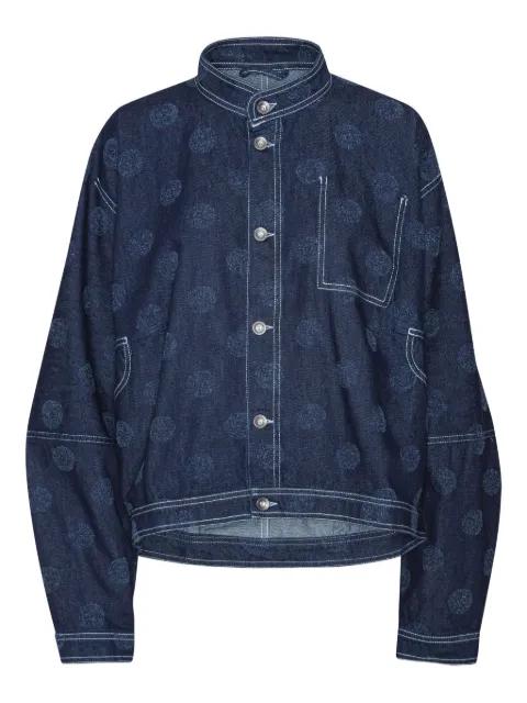 Dart needle-punch dots denim jacket by HENRIK VIBSKOV