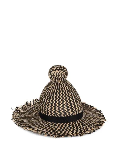 Garden zigzag-woven straw hat by HENRIK VIBSKOV