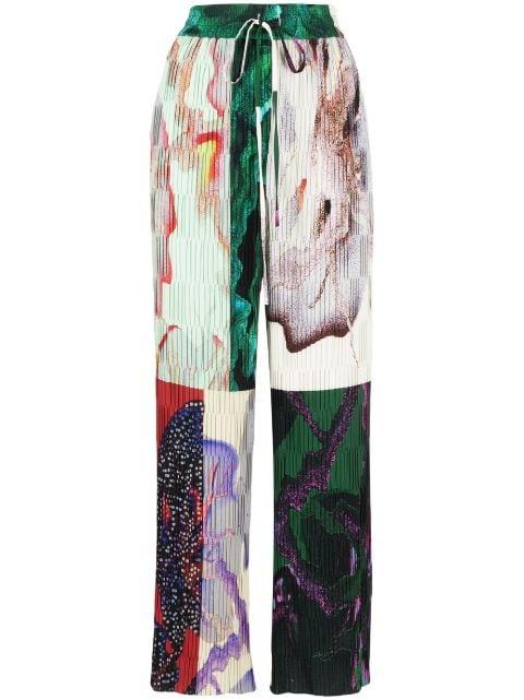Grow plissé-effect straight trousers by HENRIK VIBSKOV
