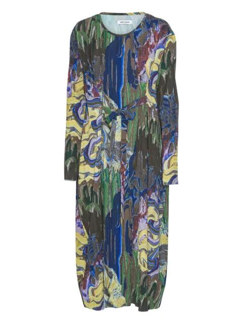 O abstract-print midi dress by HENRIK VIBSKOV