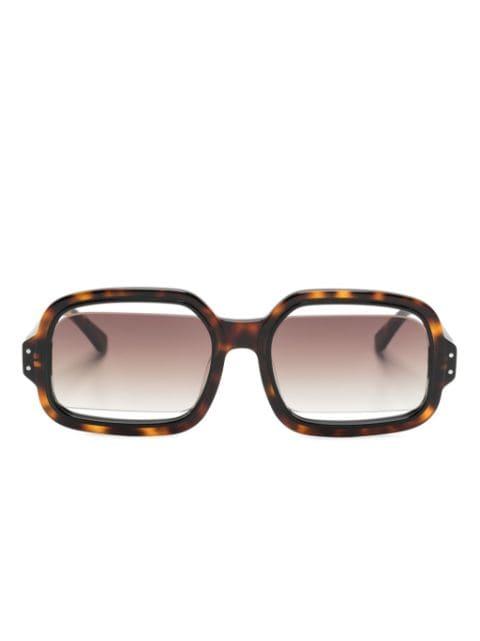 Olga rectangle-frame sunglasses by HENRIK VIBSKOV