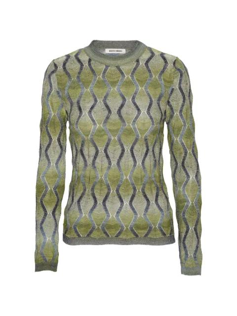 Resonance geometric-pattern T-shirt by HENRIK VIBSKOV