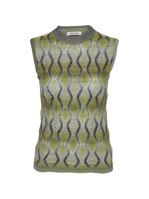 Resonance zigzag-knit top by HENRIK VIBSKOV