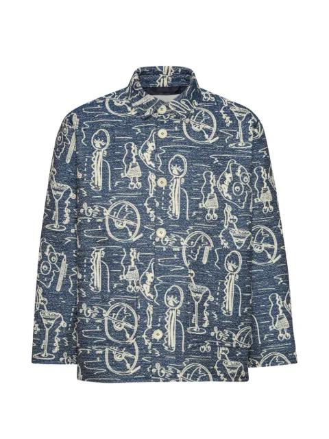 Wheel doodle-print jacket by HENRIK VIBSKOV