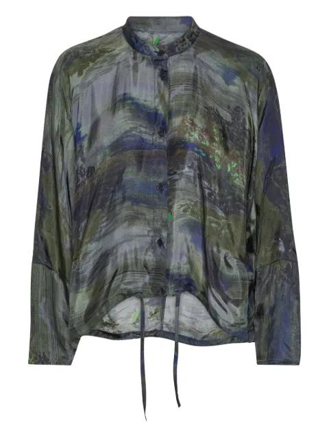 abstract-print drawstring top by HENRIK VIBSKOV