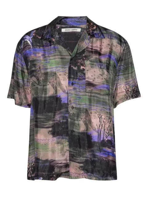 buttoned graphic shirt by HENRIK VIBSKOV