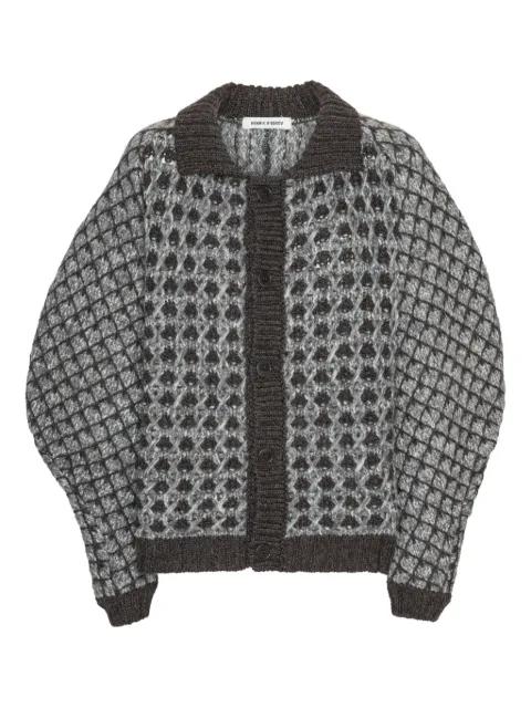 diamond-pattern cardigan by HENRIK VIBSKOV