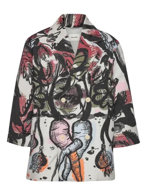 double-breasted print coat by HENRIK VIBSKOV
