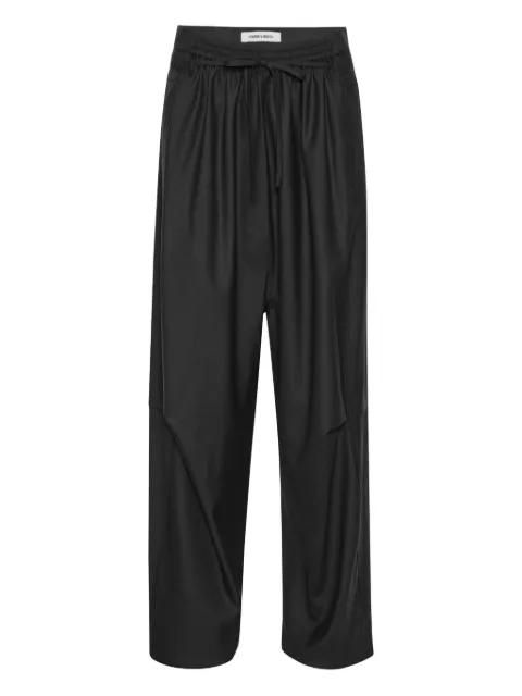 drawstring straight trousers by HENRIK VIBSKOV