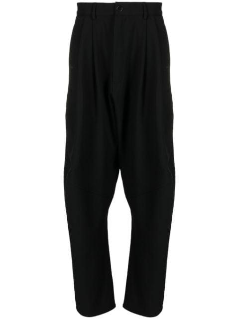 drop-crotch tapered trousers by HENRIK VIBSKOV