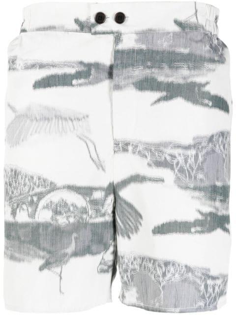 graphic-print bermuda shorts by HENRIK VIBSKOV