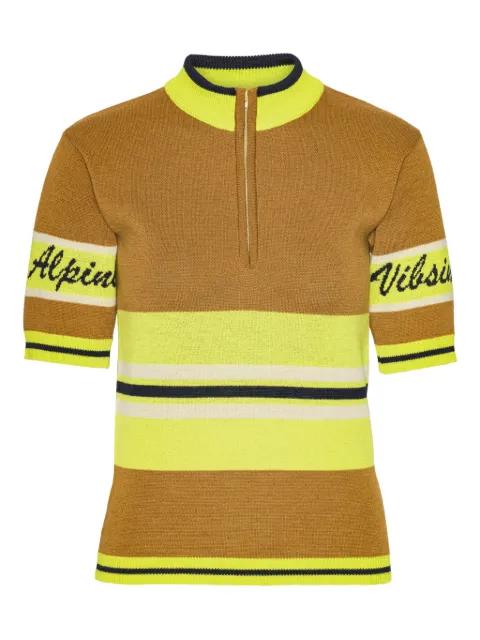 half-zip striped top by HENRIK VIBSKOV