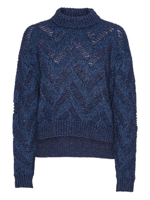 high-neck open-knit sweater by HENRIK VIBSKOV