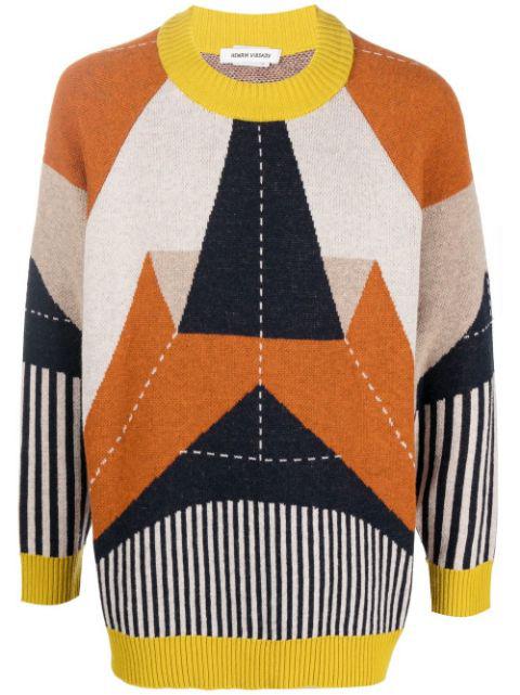 intarsia-knit design jumper by HENRIK VIBSKOV