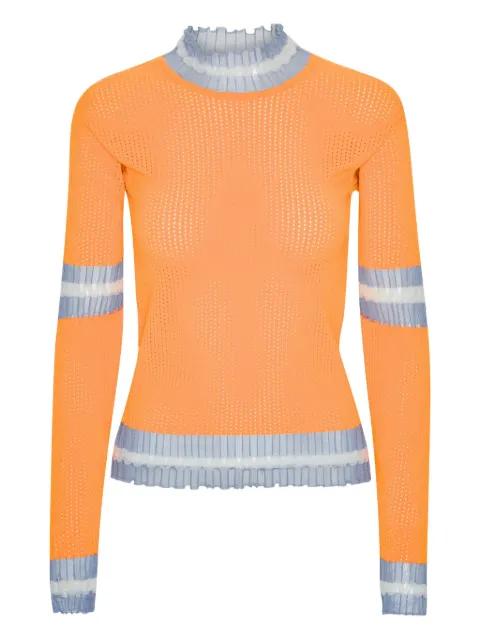 perforated ruffled sweater by HENRIK VIBSKOV