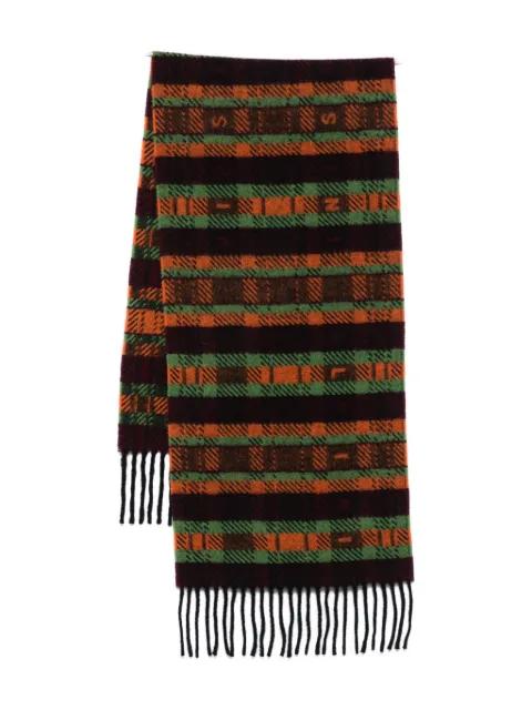 plaid-pattern fringed scarf by HENRIK VIBSKOV