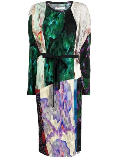 plissé-effect midi dress by HENRIK VIBSKOV