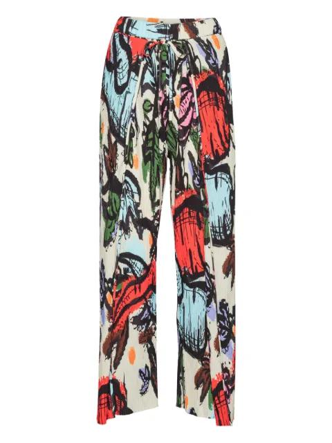 printed pleated trousers by HENRIK VIBSKOV