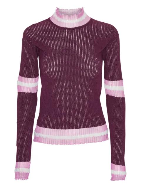 ruffled-trim perforated  jumper by HENRIK VIBSKOV