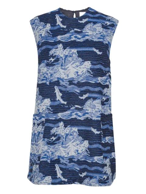 seascape sleeveless day dress by HENRIK VIBSKOV