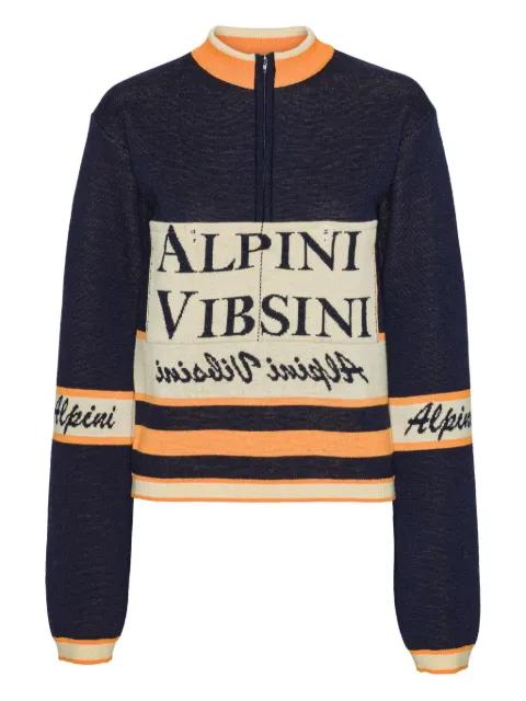 striped half-zip sweater by HENRIK VIBSKOV