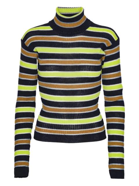striped roll neck sweater by HENRIK VIBSKOV