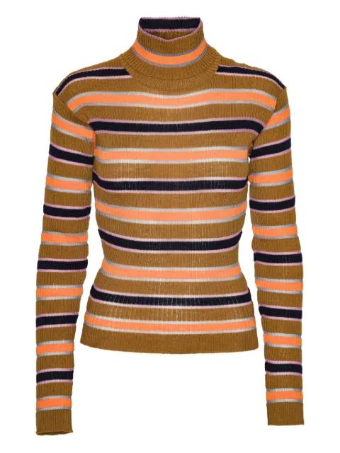 striped roll neck top by HENRIK VIBSKOV