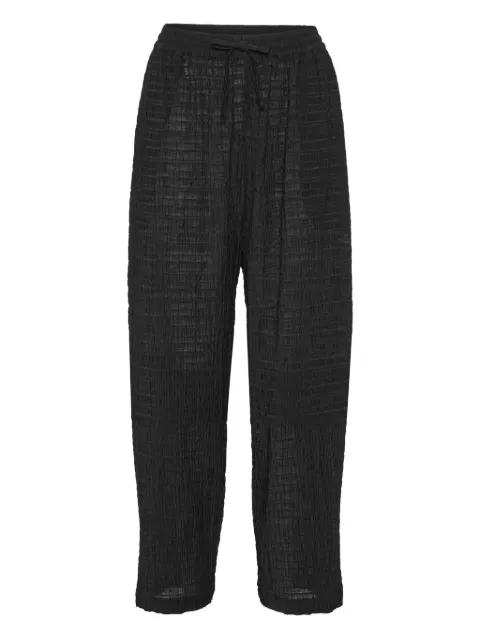 textured drawstring trousers by HENRIK VIBSKOV
