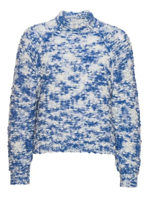 textured mock-neck sweater by HENRIK VIBSKOV