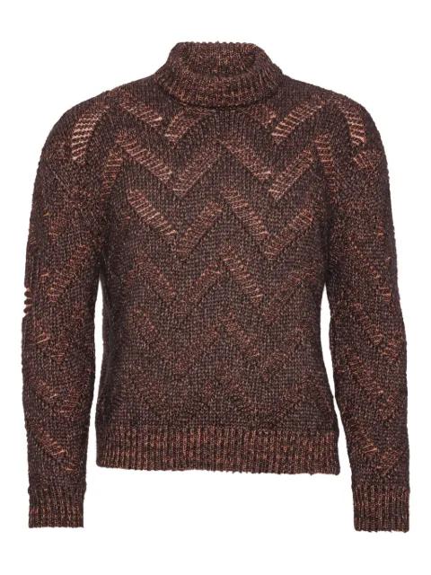 turtleneck diamond-pattern sweater by HENRIK VIBSKOV