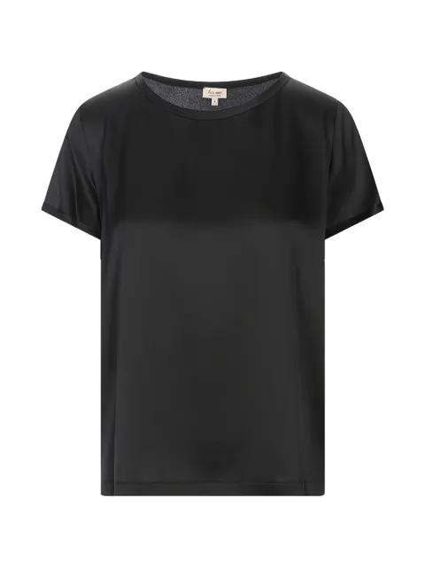satin-finish short-sleeve T-shirt by HER SHIRT