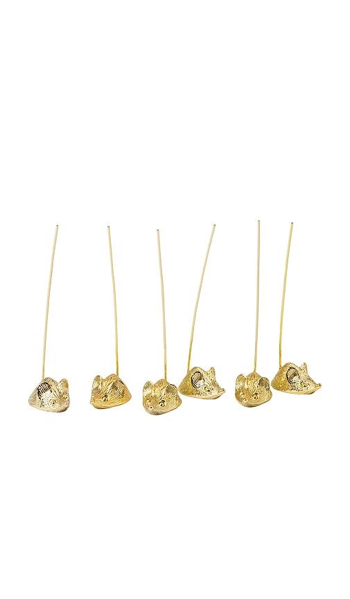 Here's How The Gloria Hors D'deuvres Picks in Metallic Gold by HERE'S HOW