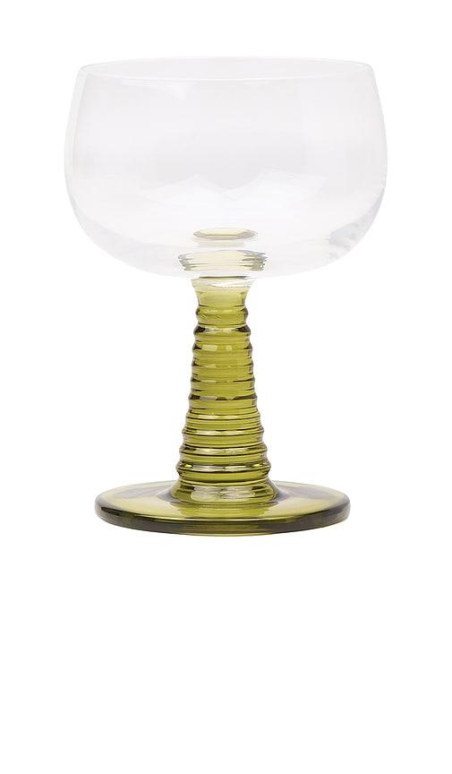 Here's How The Romy Wine Glass Set Of 2 in Olive by HERE'S HOW