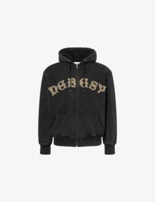 Celtic Embroidered-Logo Cotton Hoodie by HERESY