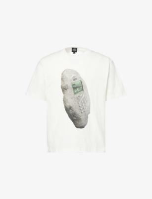 Stone Phone Graphic-Print Cotton T-Shirt by HERESY