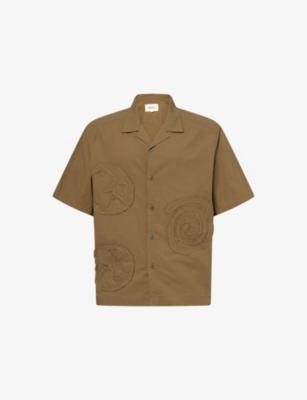 Tatter Swirl-Embroidered Cotton Shirt by HERESY