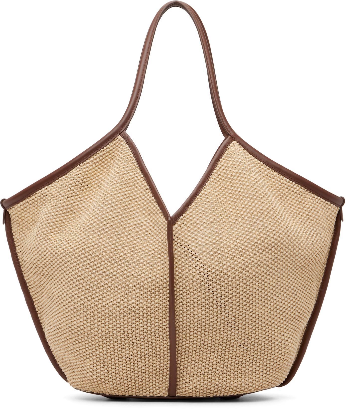 Beige Calella Soft Raffia Tote by HEREU