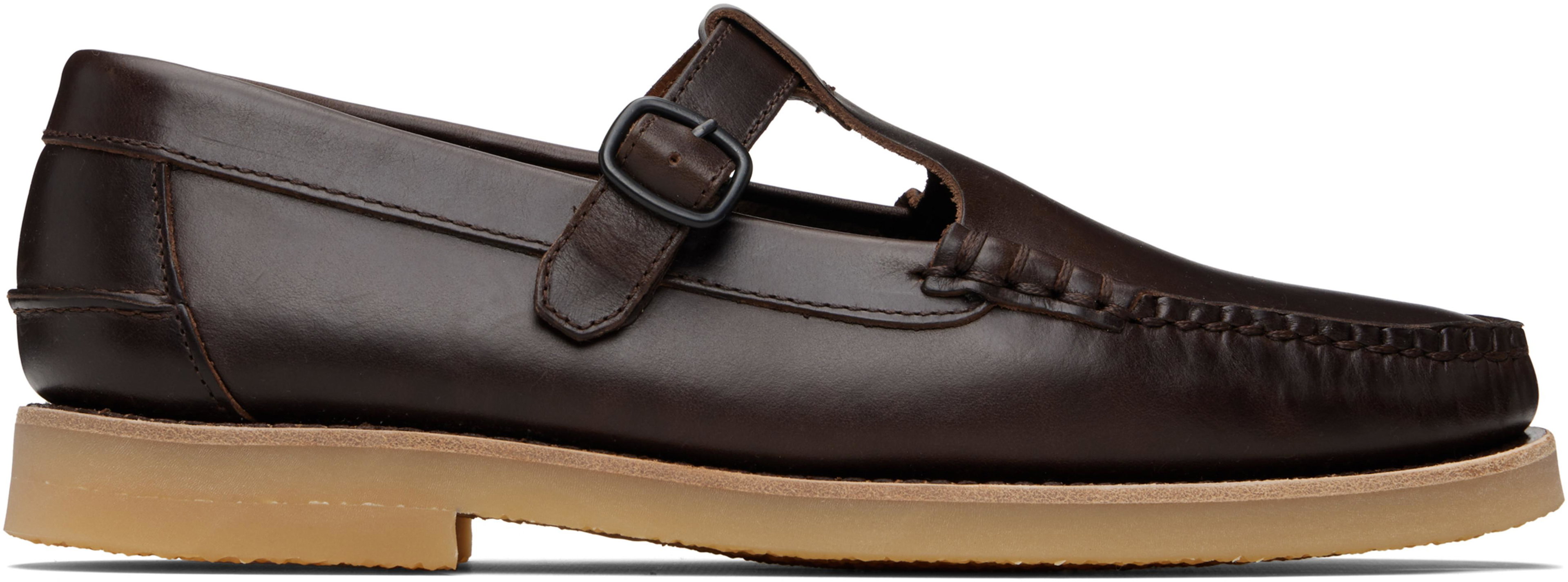 Brown Alber Rubber Veg Tan Loafers by HEREU