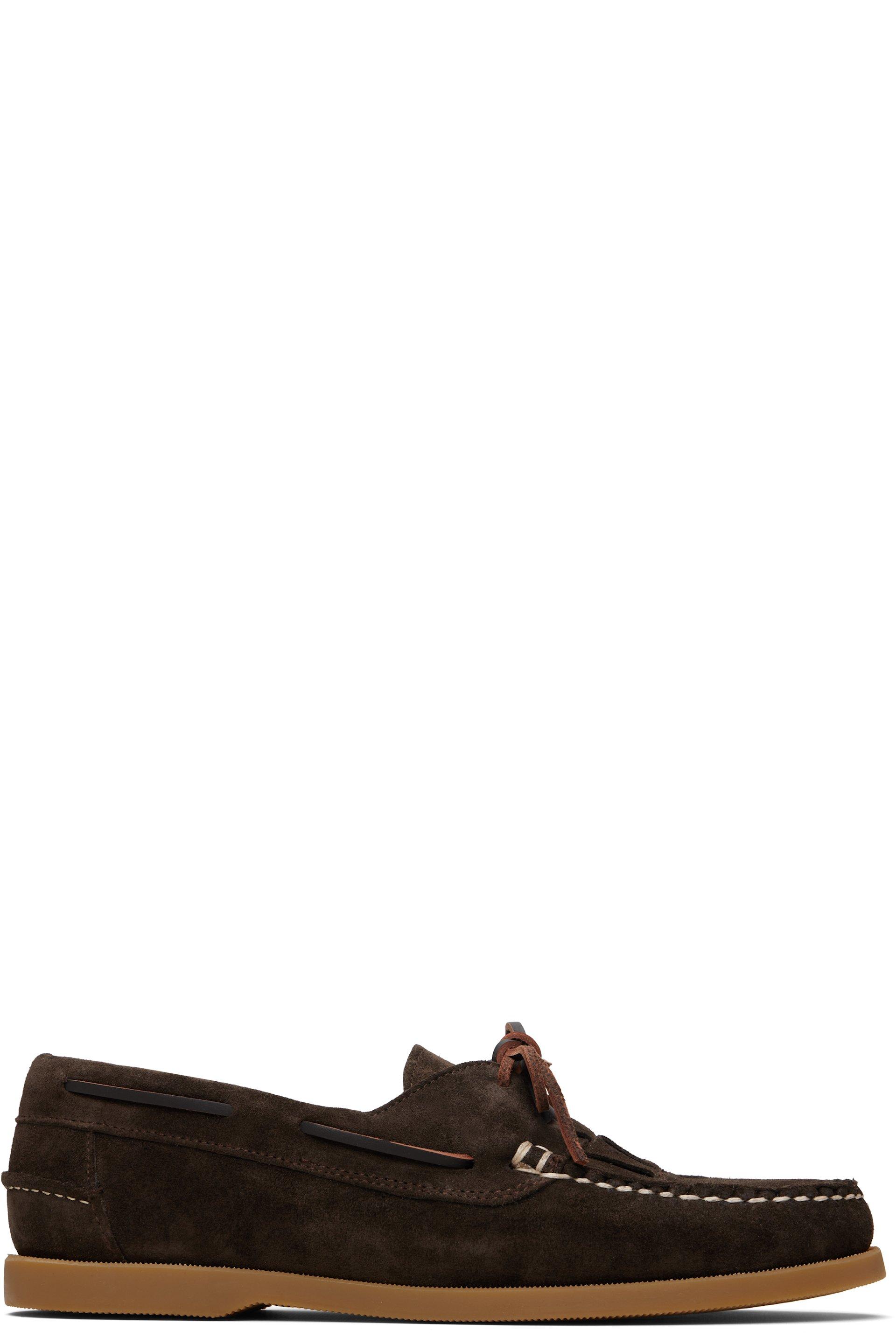 Brown Saler Nautic Suede Boat Shoes by HEREU
