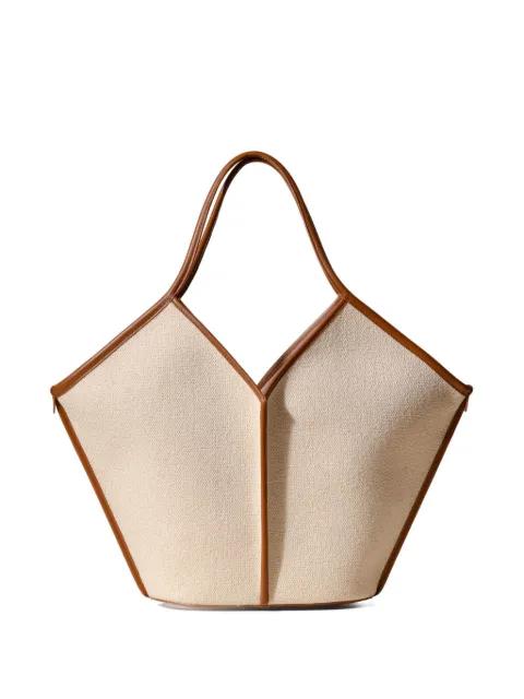 Calella leather-trim tote bag by HEREU