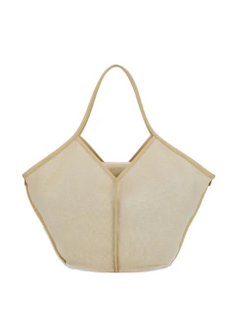 leather-trim tote bag by HEREU