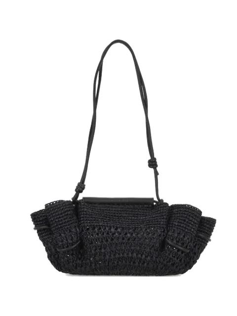 mini Arta woven-raffia leather-handle shoulder bag by HEREU