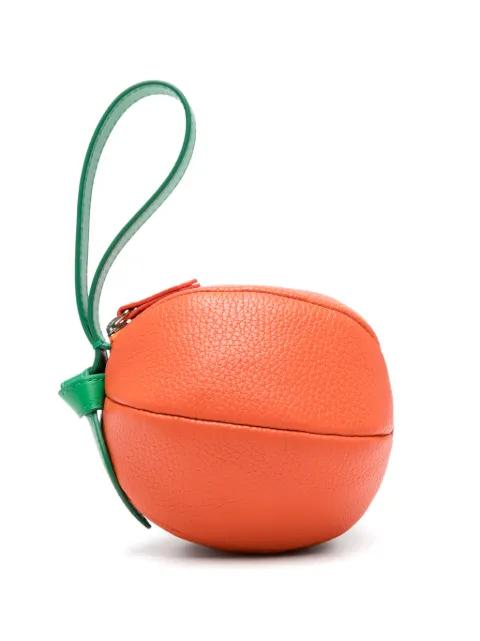 orange-design mini clutch bag by HEREU