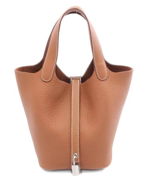 18 Picotin Lock leather tote bag by HERMES 