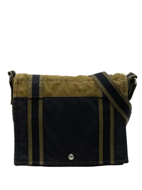 1990-2015 Bicolor Canvas Fourre Tout Besace MM crossbody bag by HERMES 