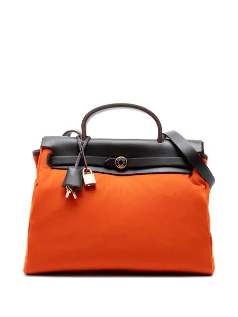 1999 Toile Herbag Zip 31 satchel by HERMES 