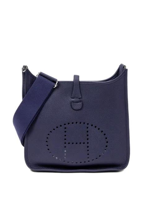 2000s perforated leather shoulder bag by HERMES 