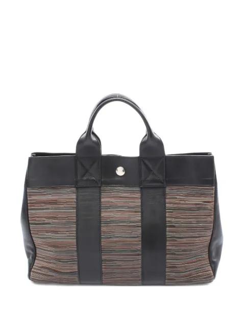 2001 Fool Toe PM striped tote bag by HERMES 